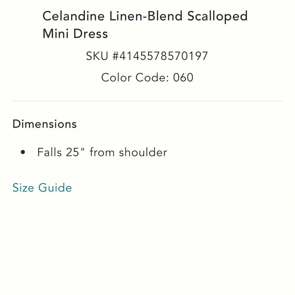 Anthropologie Celandine Linen-Blend Scalloped Mini Dress - Picture 5 of 5